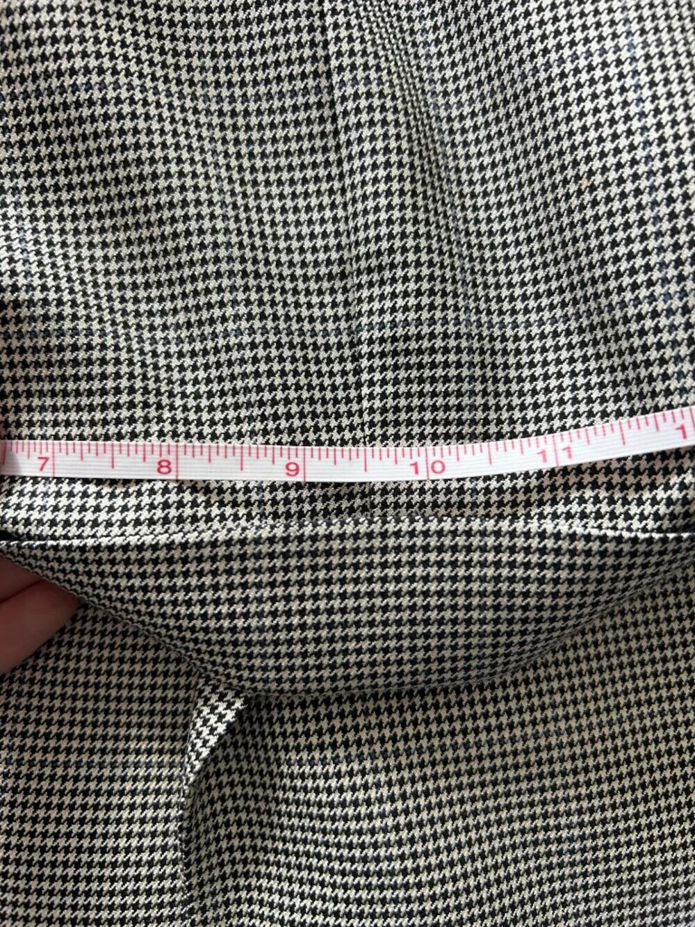 Brooks Brothers 38S Sport Coat Blazer Silk Wool Houndstooth Blue Thread Made Can
